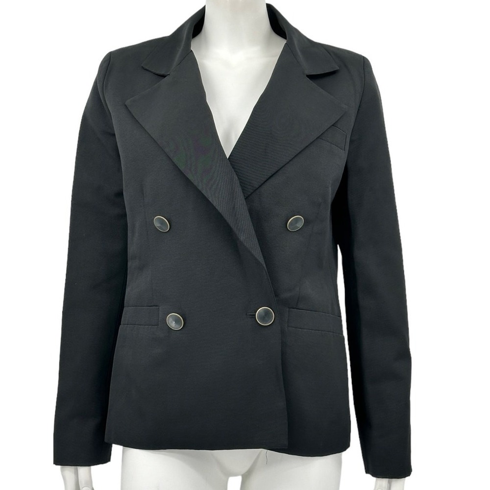 Cabi Blazer Womens 6 Black Luxe Tux Jacket Office Work Career Military Corporate